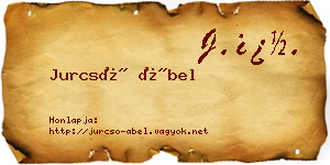 Jurcsó Ábel névjegykártya